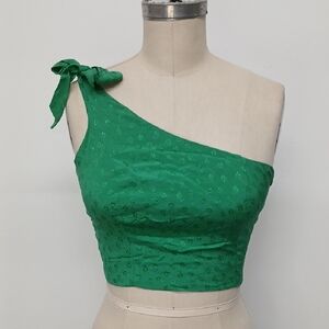 SHORE One Shoulder Crop Top Size M